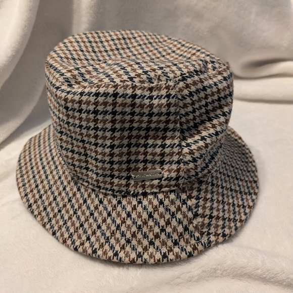 Steve Madden Houndstooth Bucket Hat OS - Picture 1 of 3